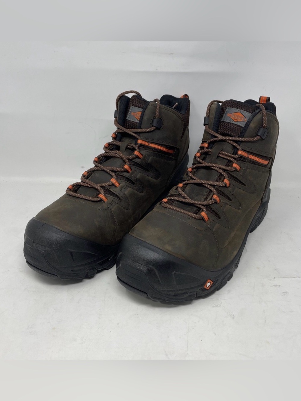 Merrell Men's Brown Hiking Boots comp toe shoe 11.5